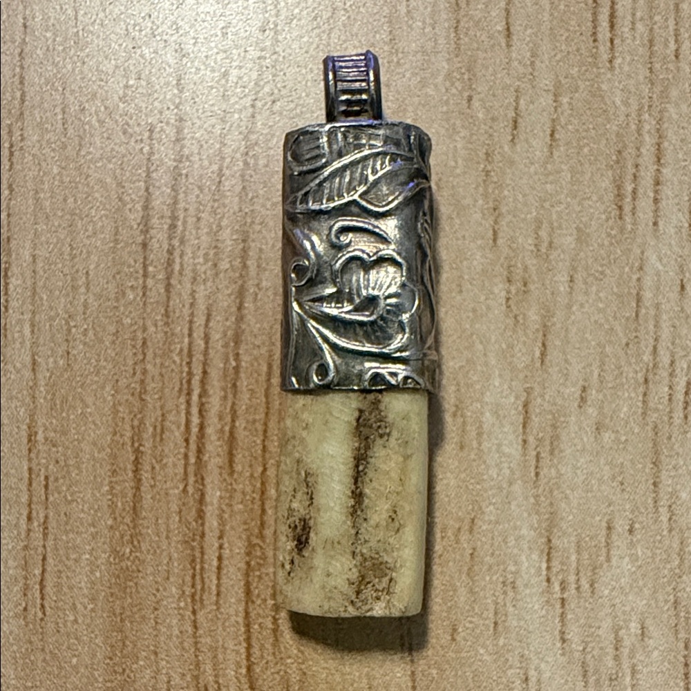 Vintage Handmade Tibetan Brass Amulet Pendant